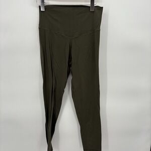 Offline by Aerie‎ leggings Olive Green High Waist Ankle womans Size L Large #7F
